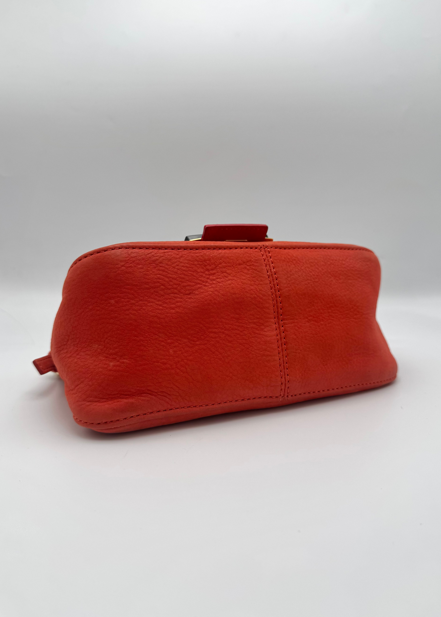 Vintage Fendi Coral Nubuck Mini Mamma Baguette