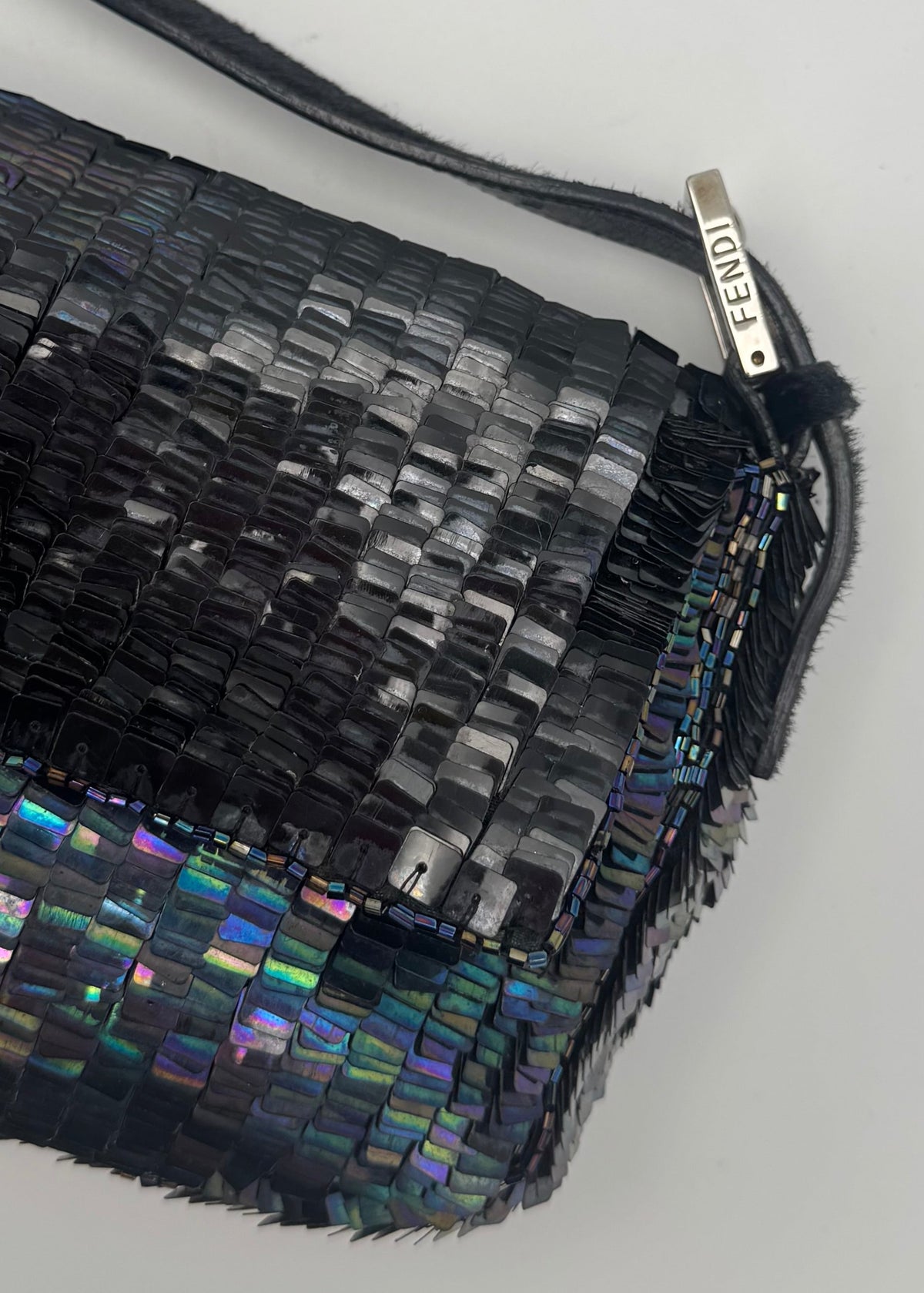 Vintage Fendi Iridescent Sequin Baguette bag