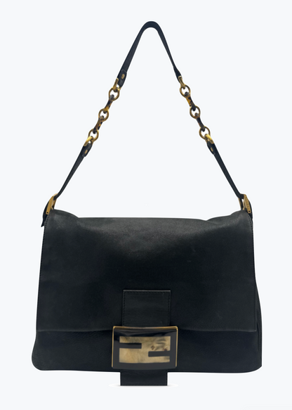 Vintage Fendi Large Mamma Bag black leather