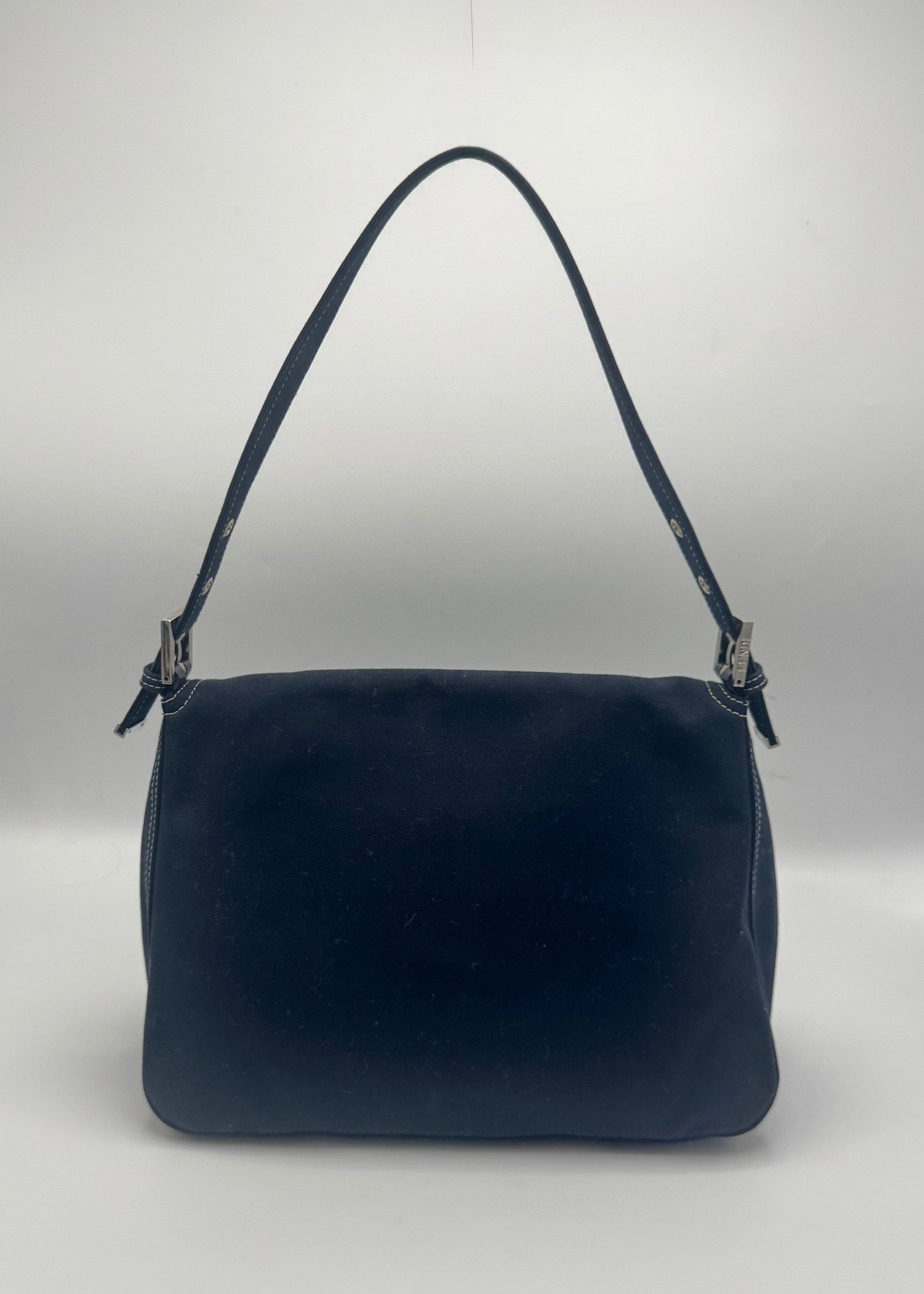 Vintage Fendi Mamma Baguette Marble FF Shoulder Bag