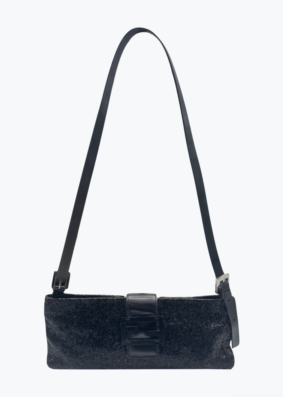 Vintage Fendi Mamma Beaded Baguette black