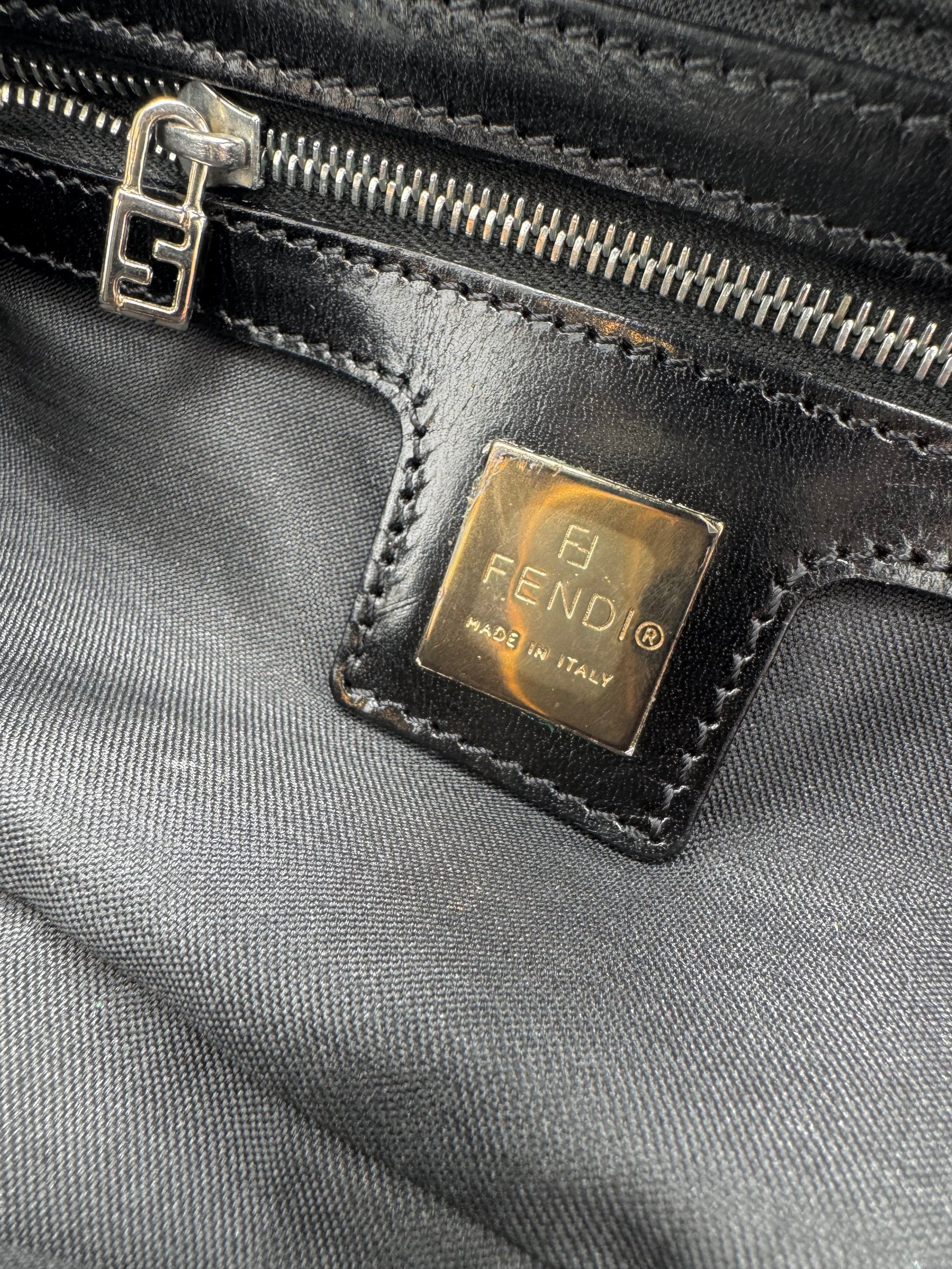 Vintage Fendi Mamma Beaded Baguette black