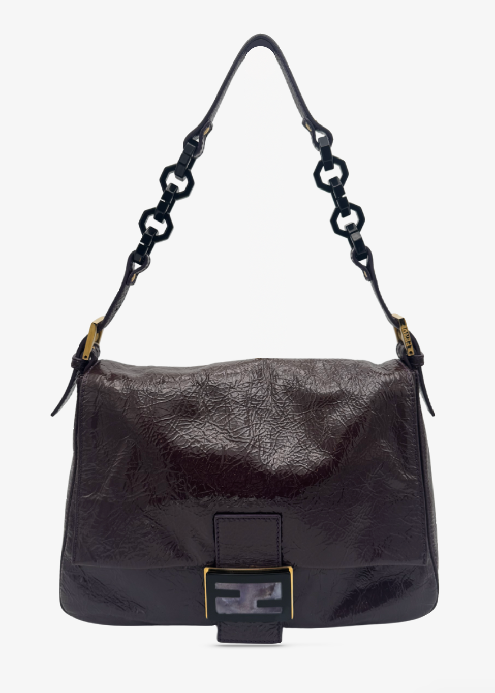 Vintage Fendi Medium Mamma Patent Leather Bag