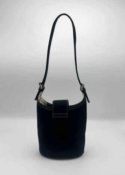 Vintage Fendi Palazzo Marble FF Bucket Shoulder Bag