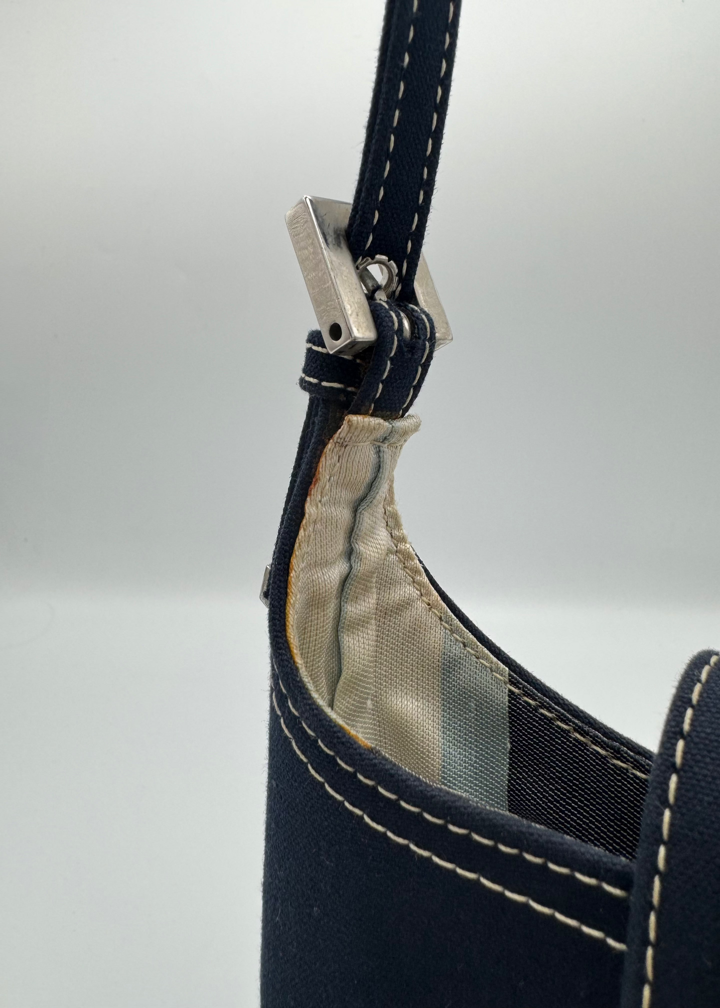 Vintage Fendi Palazzo Marble FF Bucket Shoulder Bag