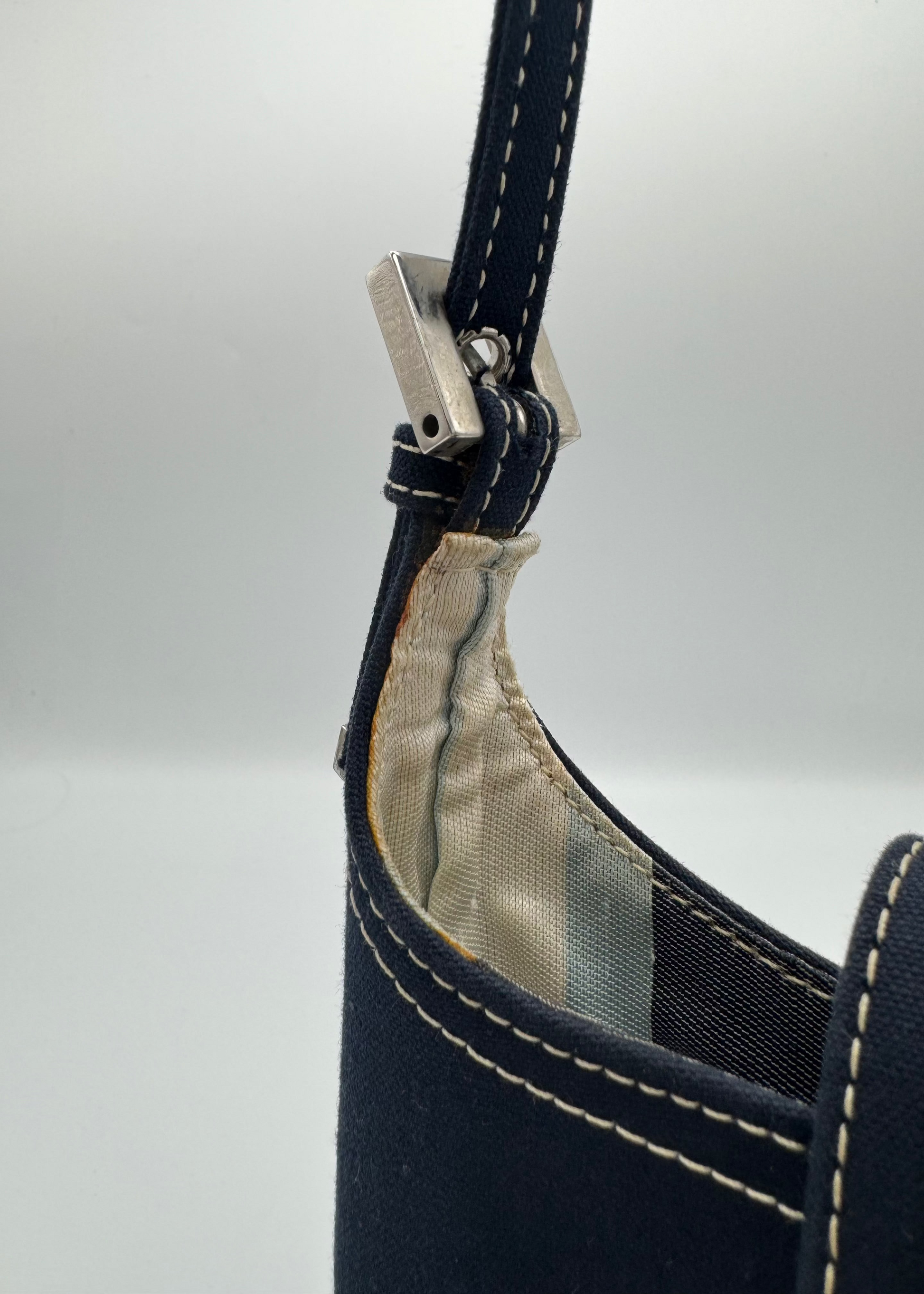 Vintage Fendi Palazzo Marble FF Bucket Shoulder Bag