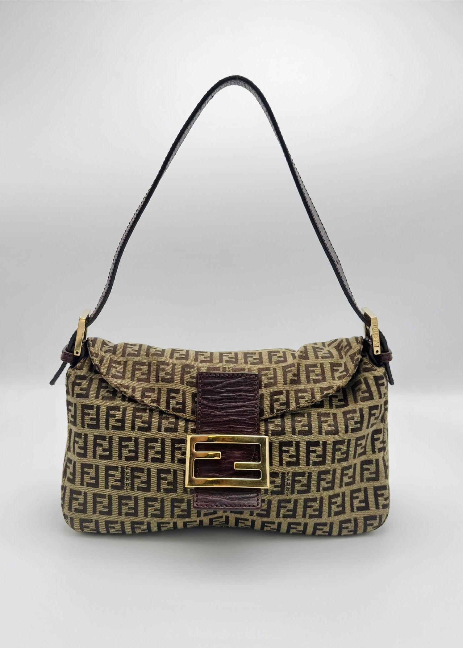 Vintage Fendi Zucca Shoulder Bag
