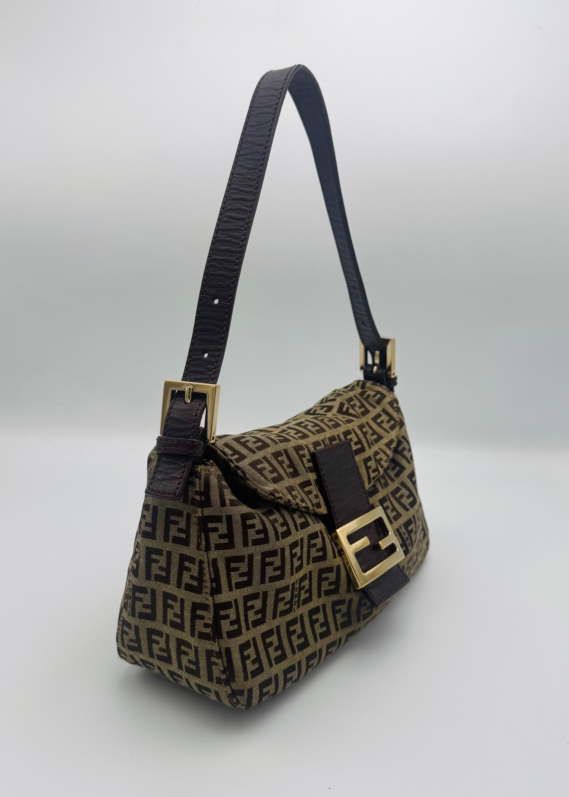 Vintage Fendi Zucca Shoulder Bag