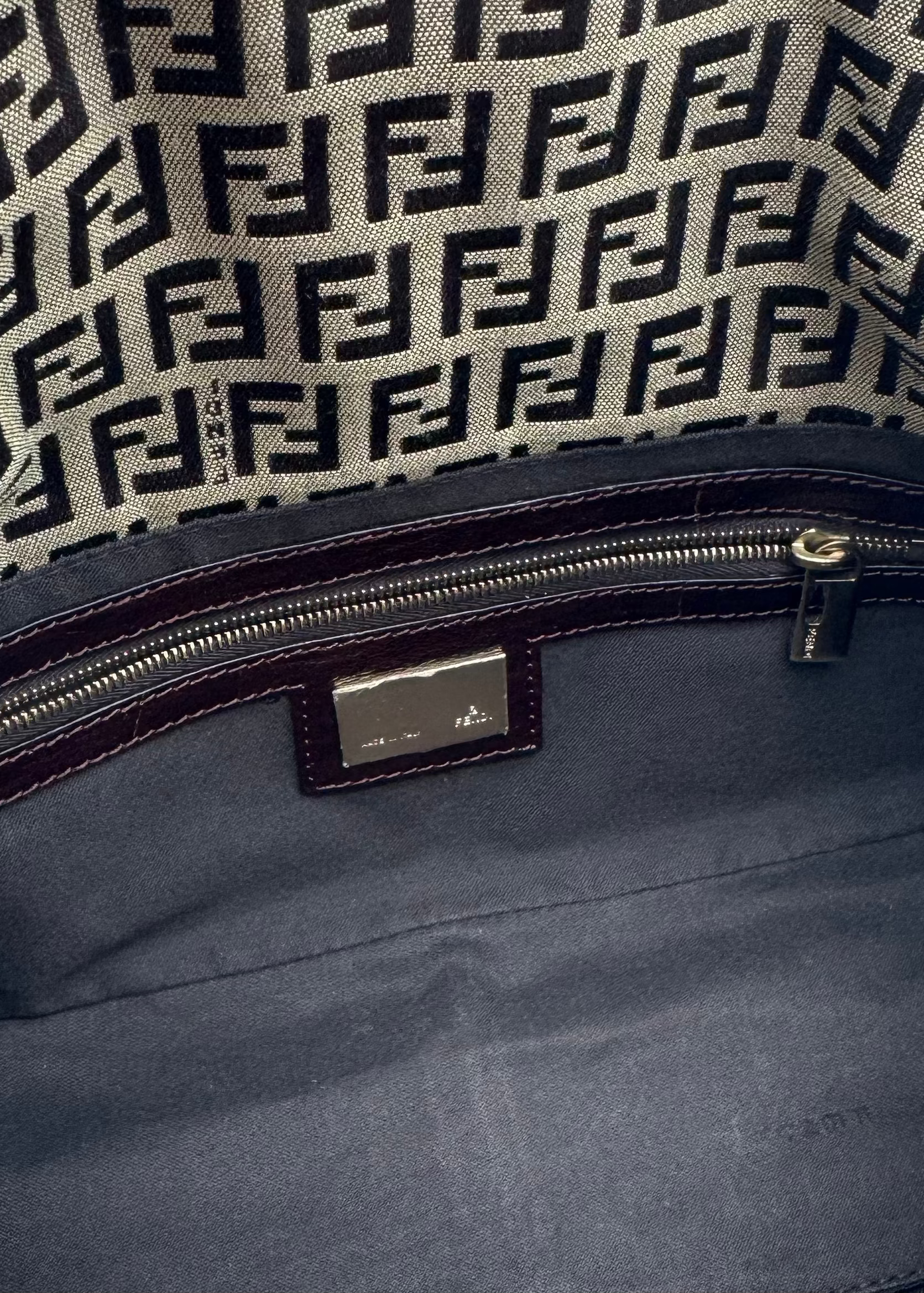 Vintage Fendi Zucca Shoulder Bag