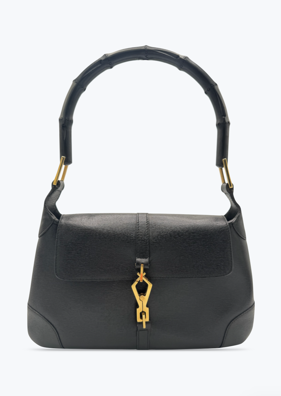 Vintage Gucci Jackie Mini Bamboo Black Shoulder Bag