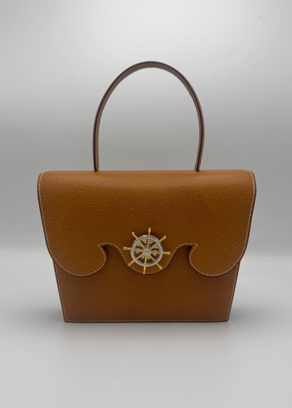 Vintage Hermès Frégate Gold Peau de Porc Leather Handbag
