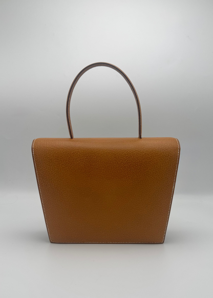 Vintage Hermès Frégate Gold Peau de Porc Leather Handbag