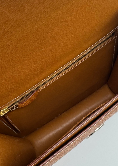Vintage Hermes Fregate Gold Peau de Porc Leather Handbag