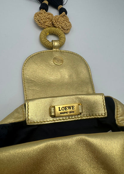 Vintage Mini Gold Loewe Bag with Tassels