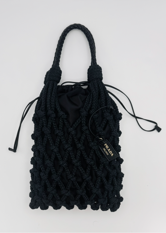 Vintage Prada Rete Corda Rope Net Top Handle Bag
