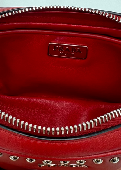 Vintage Prada Studded Crossbody Camera Bag