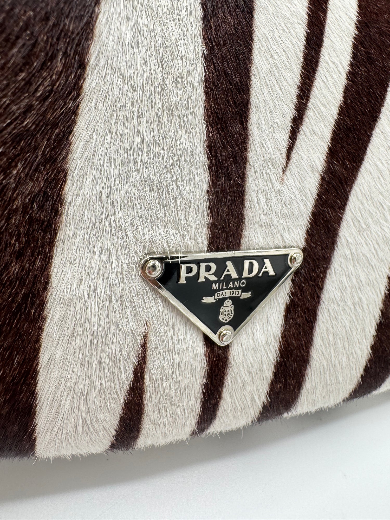Vintage Prada Zebra Print Shoulder Bag