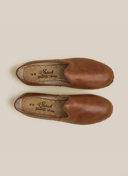 Womens Fort Worth Brown Sabah Leather Shoes