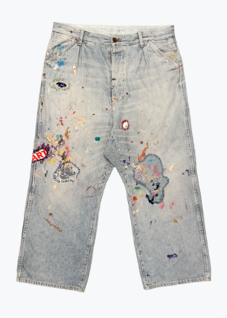 XELKOM One-of-a-Kind Hickory Stripe Pants