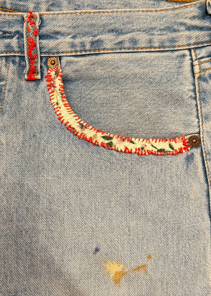 XELKOM One-of-a-Kind Levi's with Smiley