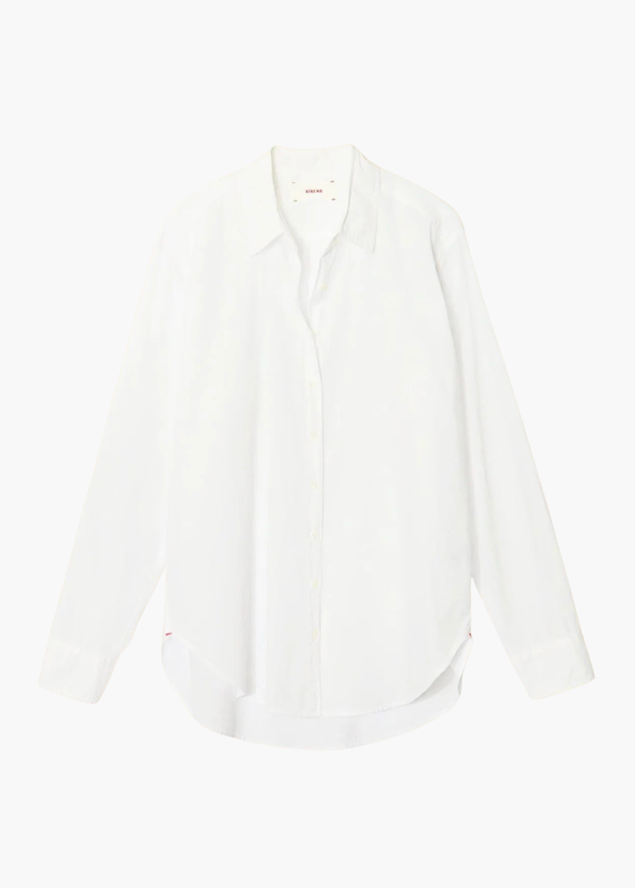 XIRENA womens cotton poplin Beau Shirt in White