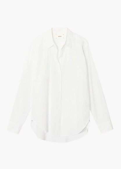 XIRENA womens cotton poplin Beau Shirt in White