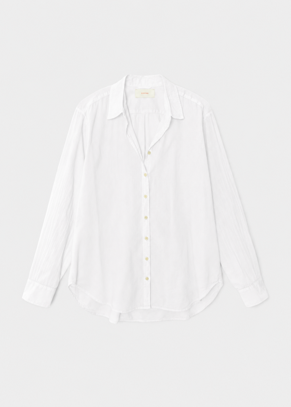 XIRENA womens cotton poplin Beau Shirt in White
