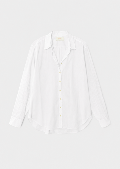 XIRENA womens cotton poplin Beau Shirt in White