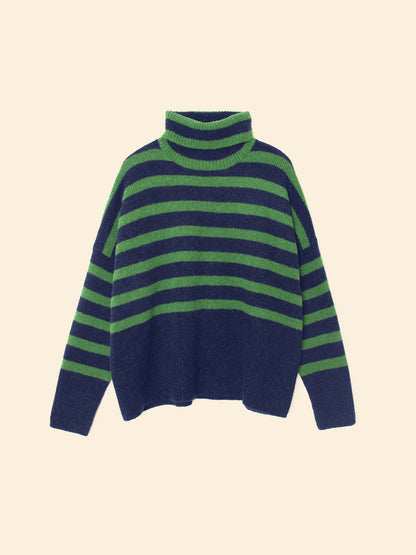 XIrena womens Brady Sweater in Navy Pine Stripe