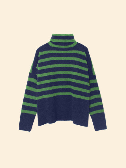 XIrena womens Brady Sweater in Navy Pine Stripe