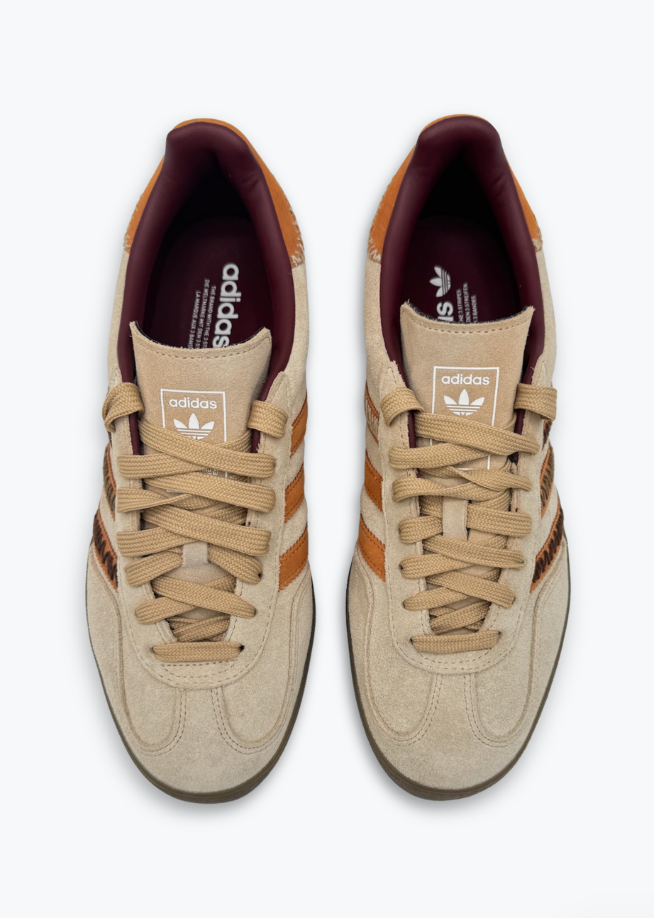 Xelkom One-of-a-Kind Tan & Orange Adidas Gazelles