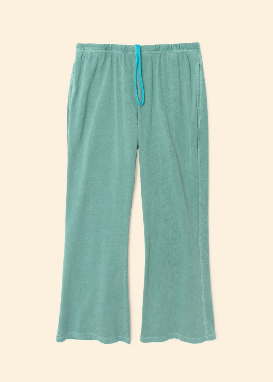 Xirena Cotton Drawstring Crawford Pant in Laurel Green