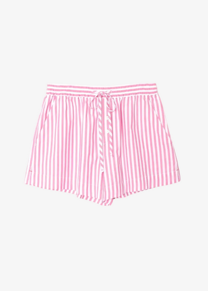 Xirena Cotton Drawstring Tomer Short in Rosebud Stripe