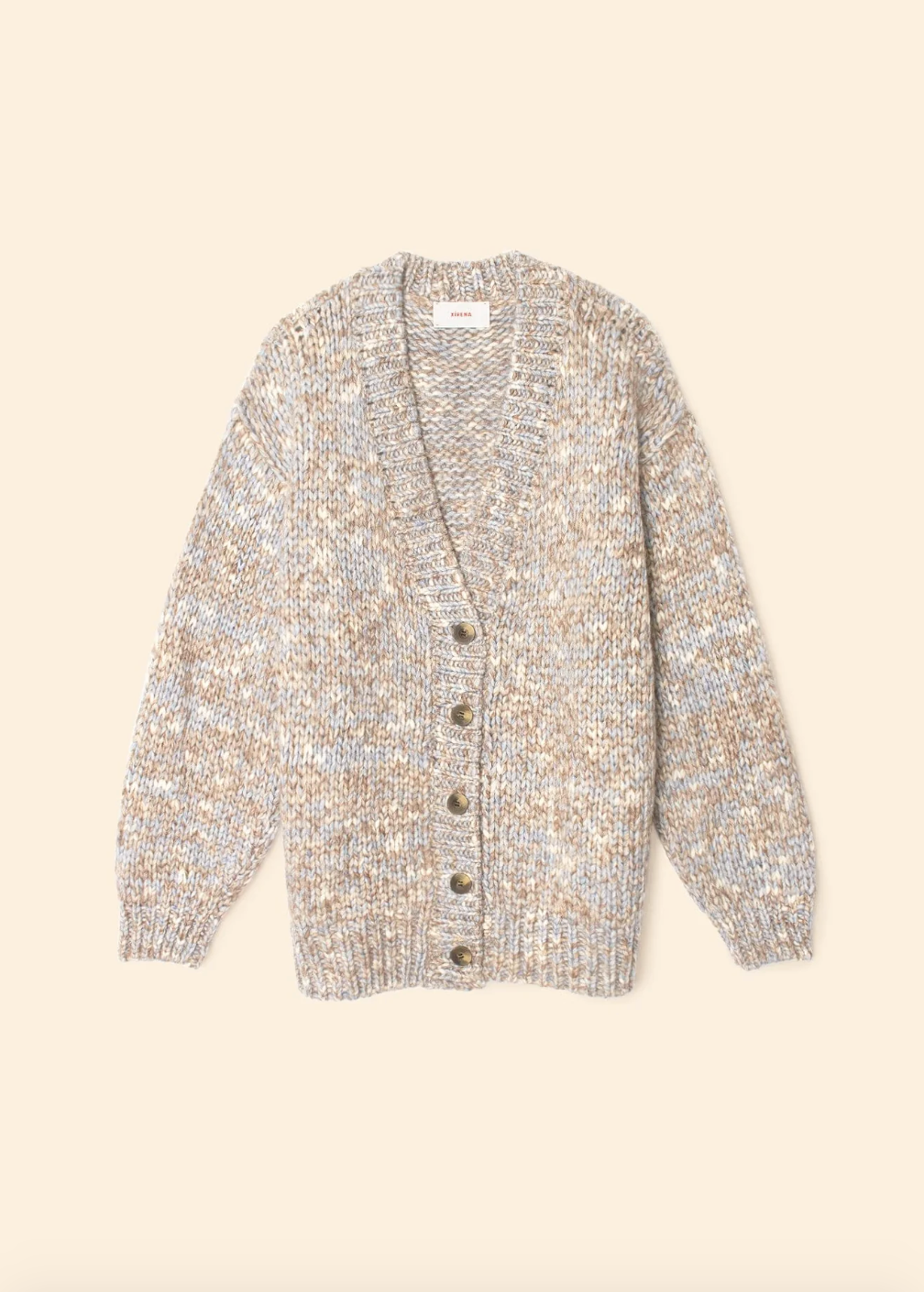 Xirena Marvin Cardigan Light Blue Melange Alpaca Cotton