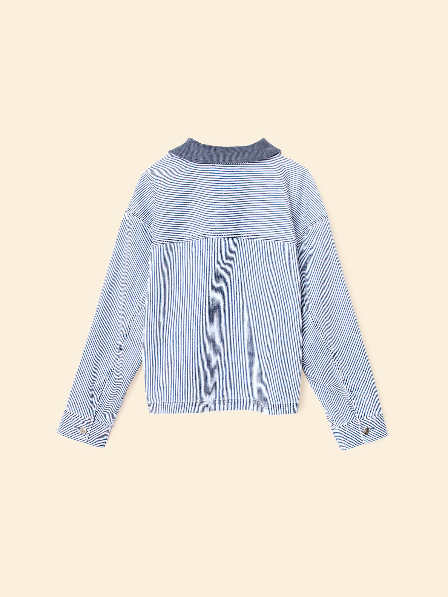 Xirena womens Baldwin Jacket in Blue Railroad stripe