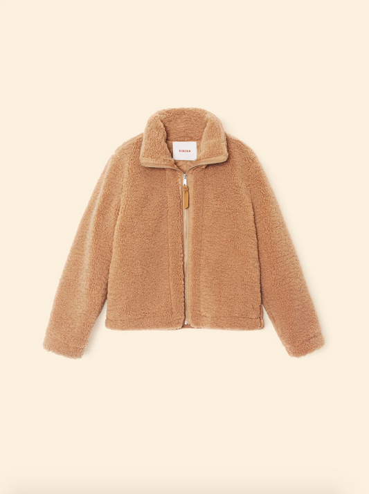 Xirena womens Dree Bomber in Teddy Brown