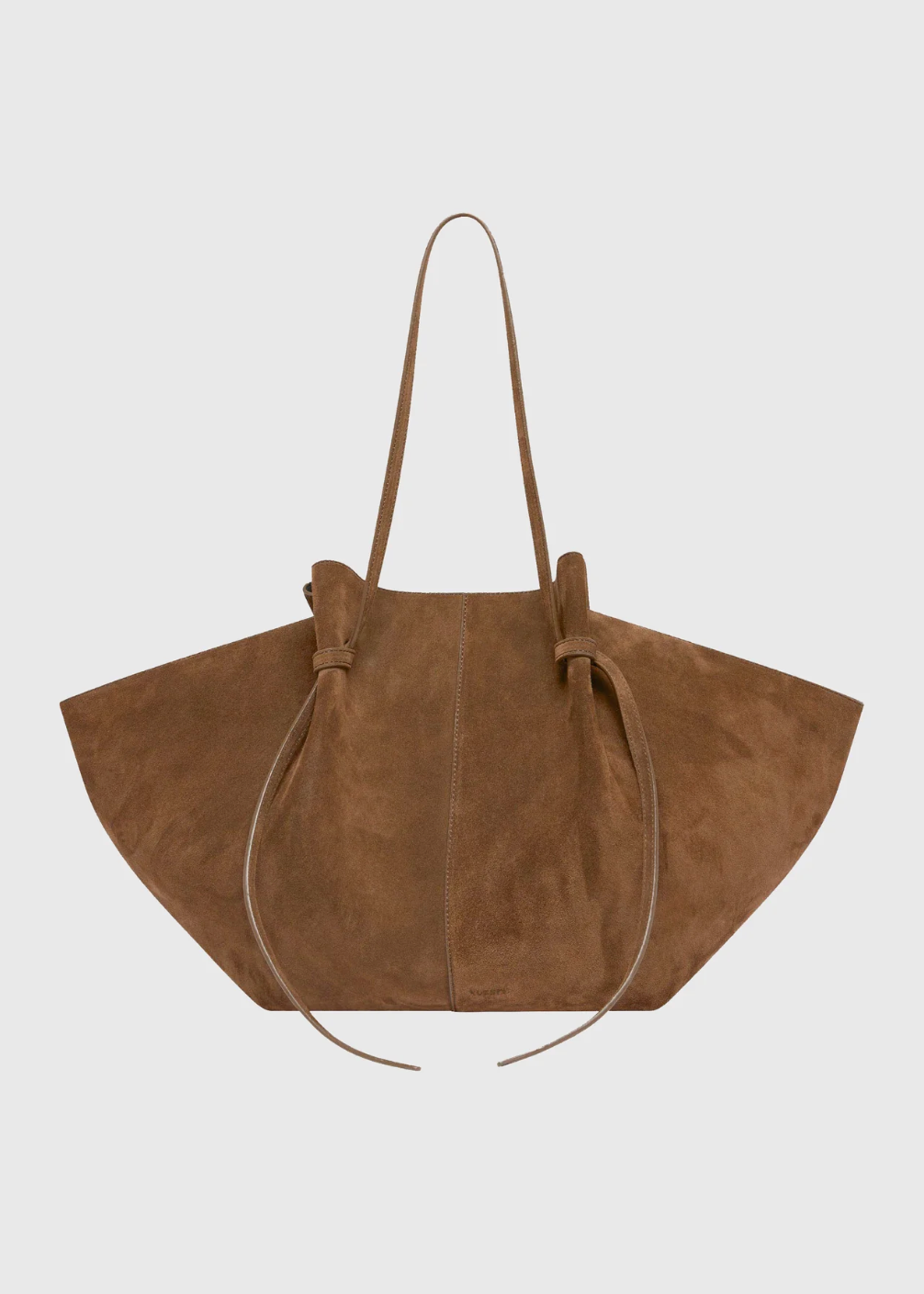 Yuzefi Large Mochi Tote in Cognac Suede