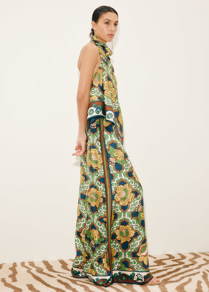 person wearing alemais womens Liana Silk Palazzo Pants