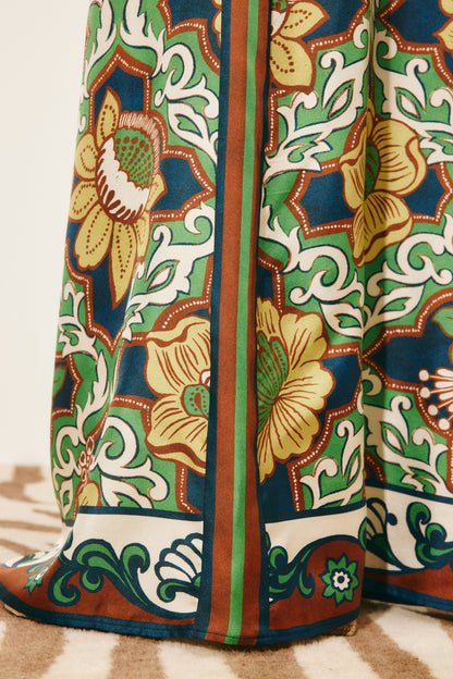 person wearing alemais womens Liana Silk Palazzo Pants