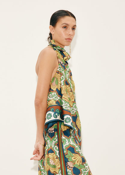 PERSON WEARING alemais womens Liana Silk Top