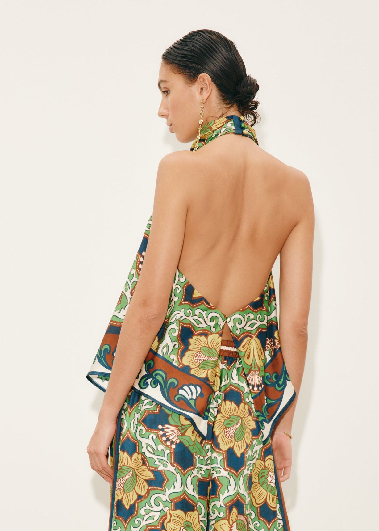 person wearing alemais womens Liana Silk Top