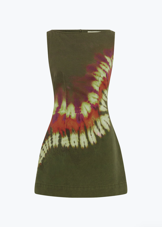 alemais womens cotton tiedye Marilyn Denim Mini Dress