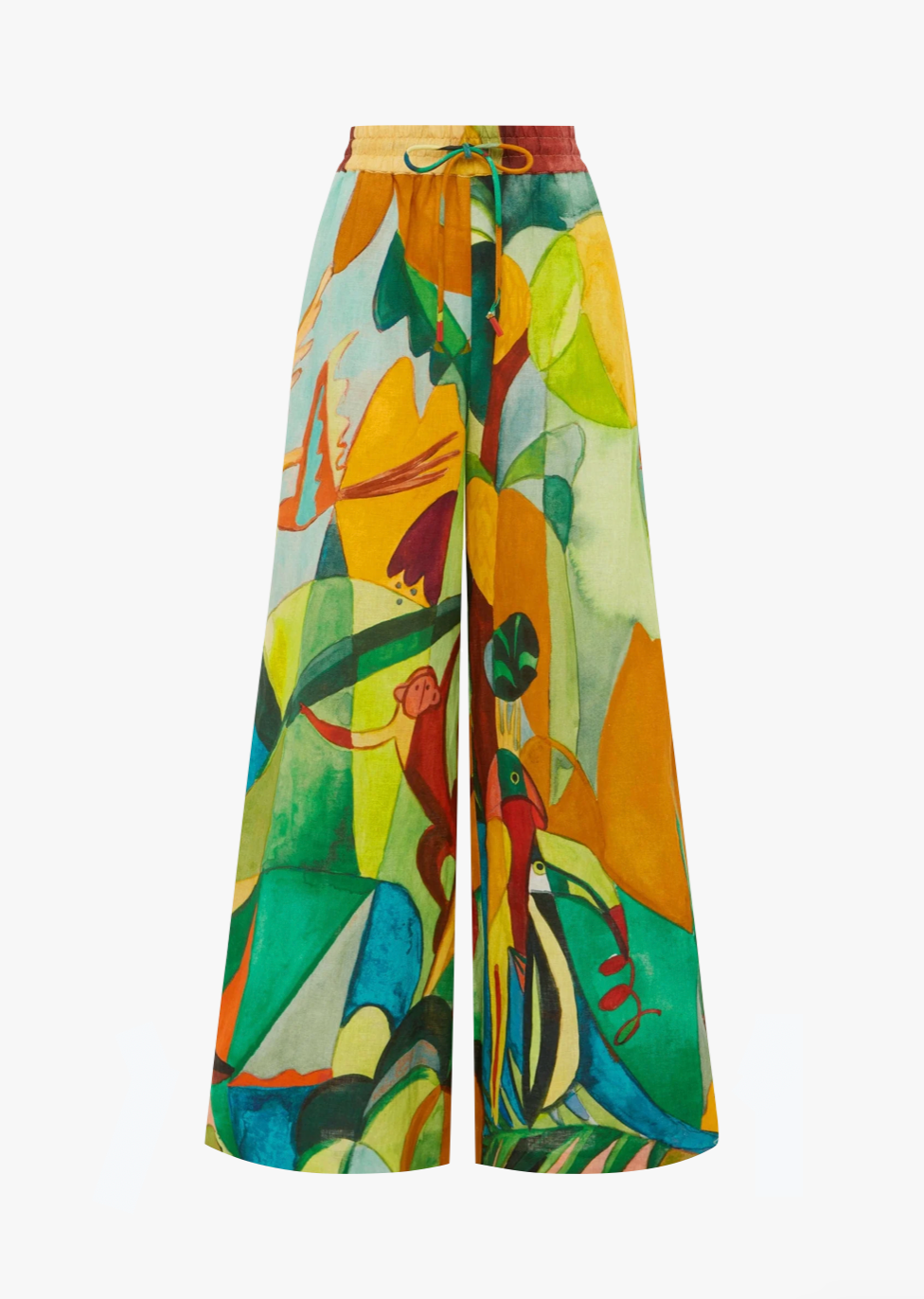 alemais womens linen Mokshini Pants printed multicolor