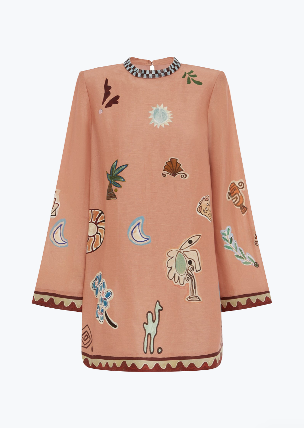 alemais womens pink printed Laurence Mini Dress