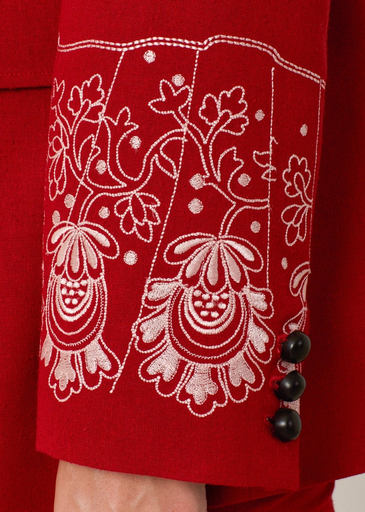 person wearing alix of bohemia Afternoon Russet Lace Blazer