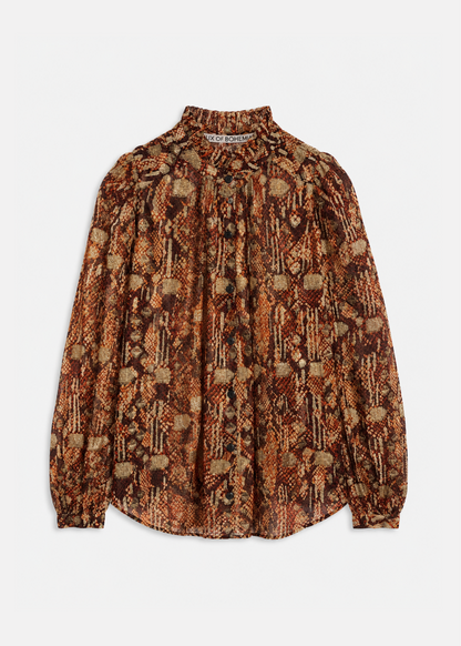 alix of bohemia Annabel Topaz Snakeskin Shirt