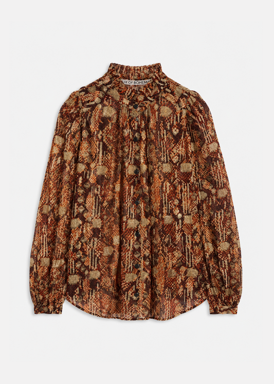 alix of bohemia Annabel Topaz Snakeskin Shirt