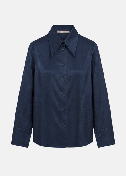 alix of bohemia Dana Indigo Night Silk Shirt