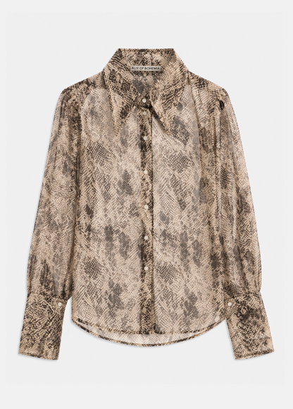 alix of bohemia Dana Lemon Snakeskin Shirt