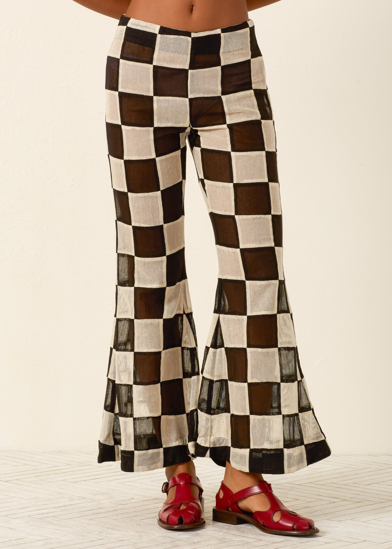 person wearing alix of bohemia Farah Harlequin Pant